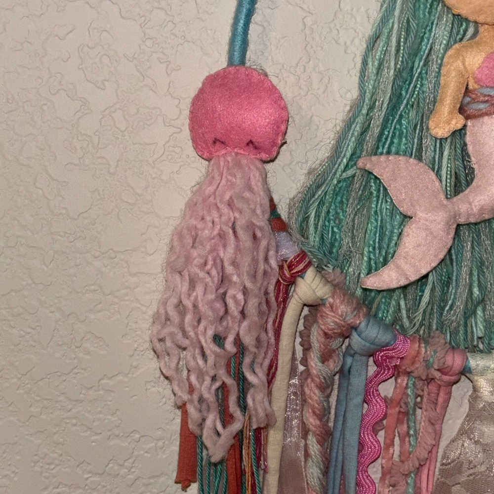 Handmade Mermaid Dreamcatcher with Pastel Colors - Picture 3 of 5